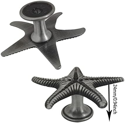 BrandName Starfish Knobs 4 PCs Ocean Beach estilo armário de puxar armários Pull armários Mesas de cabeceira Bookcases Curros Cleds