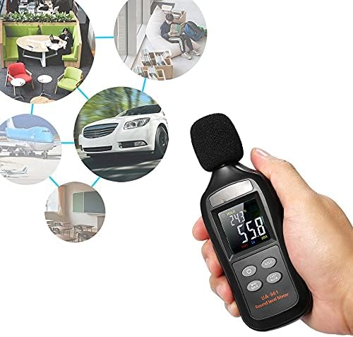 ZLXDP Digital Sound Level Medidor Volume de ruído Testador de monitoramento de decibéis com modo de retenção