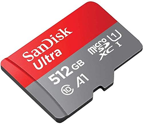 Sandisk 512GB Ultra Classe 10 MicroSD Memory Card funciona com LG G6, LG V30, Q6, G5, G4, K40 Celular pacote com tudo, menos Stromboli SD e Micro Memory Card Reader