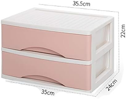 Armários de arquivos Caixa de arquivo Plástico para desktop Locker L 2/3 da gaveta do piso rosa/azul/cinza