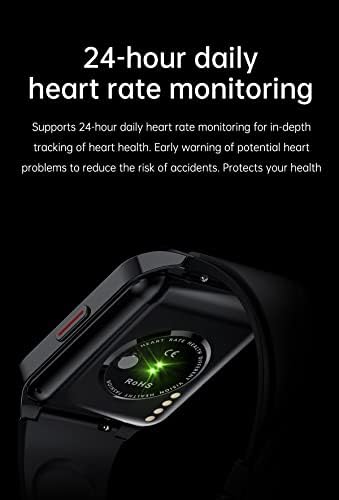ECENS H60 Smart Watch, rastreador de fitness de smartwatch de 1,69 para Android e iOS com rastreamento de sono com frequência cardíaca, 28 modos esportivos, oxigênio no sangue, fitness watch for Mulher Men