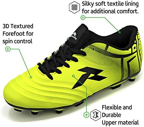 Cleats de futebol runic masculinos, sapatos de futebol, disponíveis em grama de grama interna e firme
