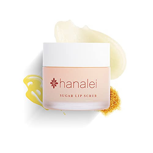 Hanalei Sugar Scrub e tratamento labial no pacote rosa de pêssego | Feito com açúcar de cana cru e óleo de nozes havaianos reais