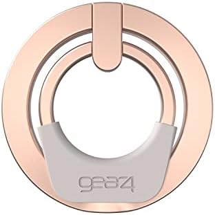 Gear4 Zagg Ring Snap 360, Acessório de anel magnético - rotação de 360 ​​graus, espera segura com kickstand - ímã super forte para iPhone 14/14 Plus/ 14 Pro/ 14 Max Pro Rose Gold