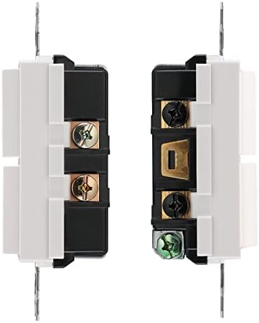 Wengart Duplex Rocker Combination Decorator Switch, 120-277VAC 15A, Terminal de terra, grau residencial/comercial, 2 interruptores