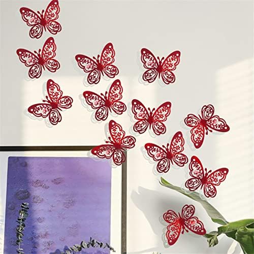 Decoração de ação de câmera leve ousada decorações de borboleta teto de parede adesivos adesivos adesivos adesivos para
