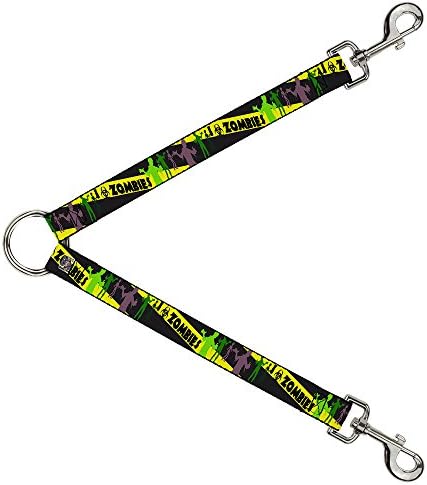 Dog Splitter Splitter Zombies Biohazard preto amarelo verde 1 pé de comprimento 1 polegada de largura