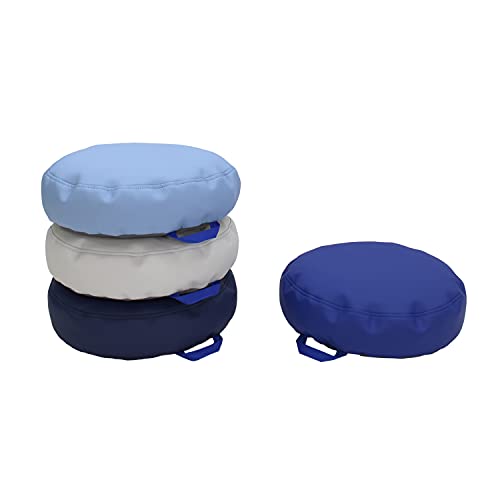 Factory Direct Partners 13304 -NVPB Softscape de 15 Almofadas redondas de feijão com alças, altura de 4 - marinha/pó azul