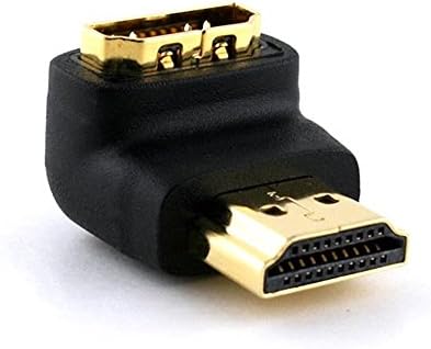 Angulado direito de 90d graus HDMI Male para HDMI 1 4 Conversor de adaptador feminino Gold Novo