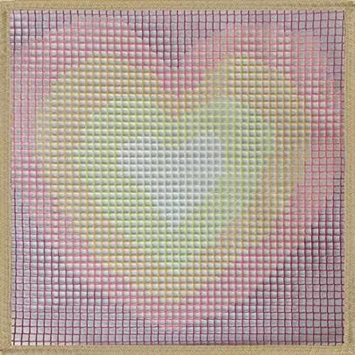Desenho animado arco-íris cor em forma de coração kits de tapete de gancho de gancho para iniciantes crianças fáceis fios