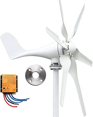 800W 12V/24V Gerador de turbina eólica 6 Blades Velocidade baixa do vento inicia