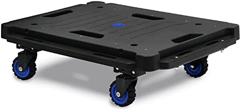 Dolly Cart Push Cart Plataforma dobrável Caminhão manual de 300 lb com rodas giratórias de 360 ​​graus podem se unir