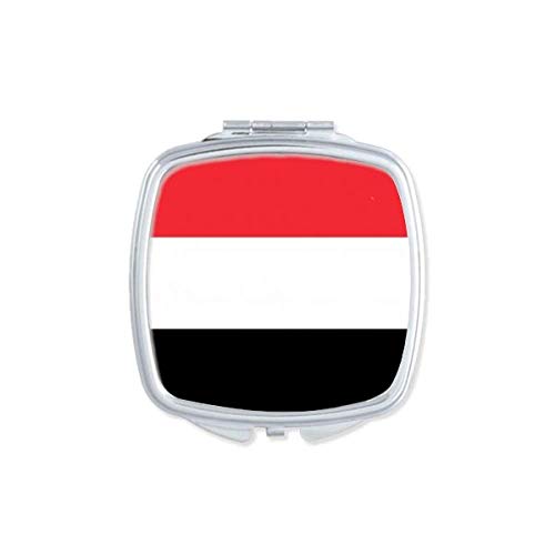 Iêmen Flag National Asia Country espelho portátil compacto maquiagem de bolso de dupla face de vidro de lados