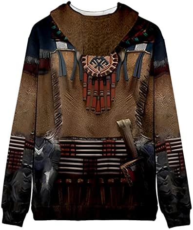 Siaoma Native Indians Hoodie Americano Americano Jaqueta Unissex 3D Soletom Capuz de Capuz