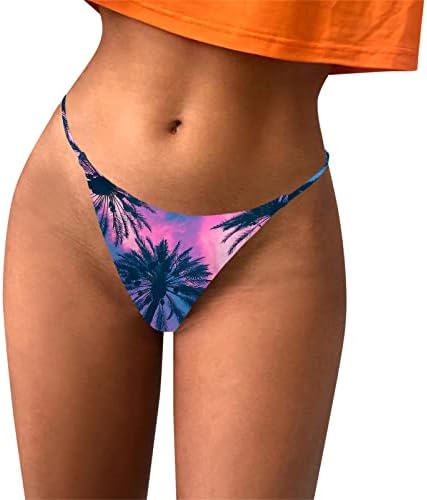 Undize prensado para mulheres impressões calcinha calcinha tanga de praia lingerie sexy g string t de costas conforto