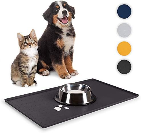Tapete de comida - taça de gato de cachorro para alimentos e água - garantia de substituição ao longo da vida - silicone lavável