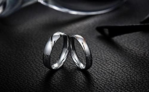 Oyalma Lover's Heart Shape 316L Mens Womens promessa anel Real Love Casal Wedding Rings - 1 peça - Mulheres - 8-03950