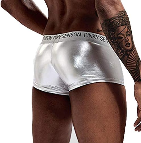 Roupas íntimas homens de couro de couro grande masculino masculino boxeador masculino Briefs de roupas íntimas shorts curtos sexy masculinos para homens