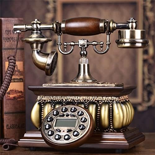 Trexd Retro Telefone antigo Vintage Phone Desktop Wired Telefone fixo com exibição de identificação de chamadas para uso do hotel em casa