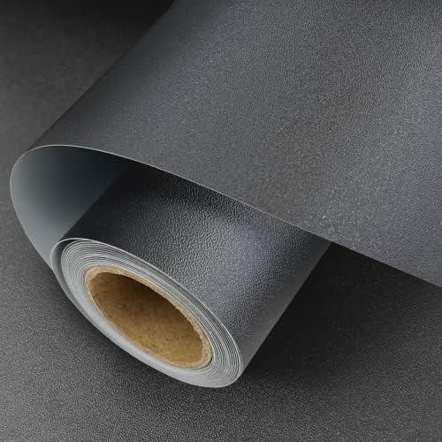 Hypertai casca preta e papel bastão de 12 polegadas x 118 polegadas de filme auto-adesivo decorativo para superfícies