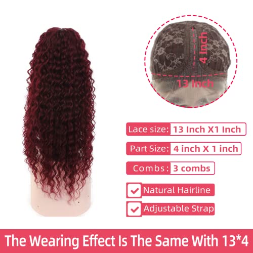 Miz Barn Wave Deep Human Hair Wigs para mulheres negras, 13x4x1 t Parte 150% Densidade Human Brasil Human Hel