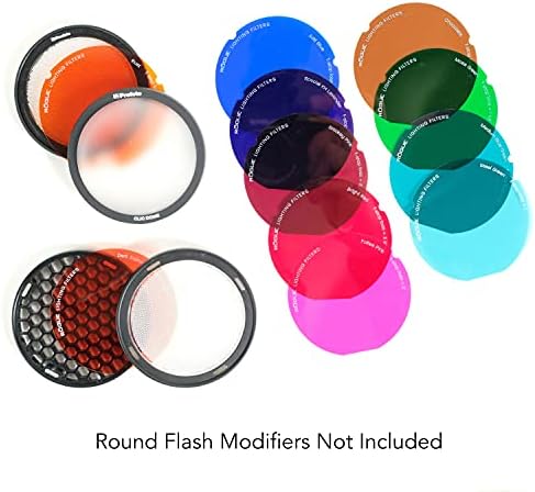 Gels de grade desonesta - filtros de iluminação circular para grade desonesta - impresso para facilitar a identificação