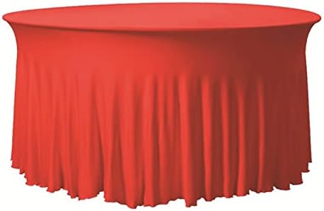 Seiyue 5ft preto spandex snaia redonda de toalhas de mesa para restaurante de festas de casamento decoração de refeições de banquetes elástica e elástica para a mesa de mesa