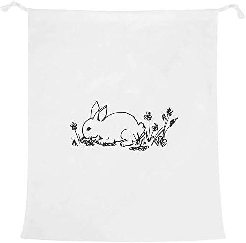 Azeeda 'Rabbit & Flowers' Laundry/Lavagem/Bolsa de Armazenamento
