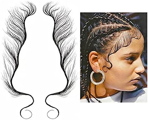 Gax 5 Styles Tattoo de borda de cabelo Adesivos, impermeabilizados e duradouros, temporário de gabinete de gabinete de bebê estilos de cauda de cauda Tatuagem para mulheres Ferramenta de maquiagem, 5pcs