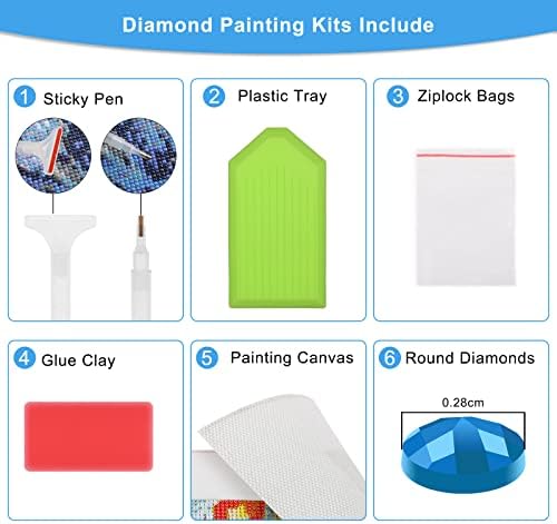 Kits de pintura de diamante eobromd, kit de pintura de diamante 5d tinta cristalina com diamantes arte de diamante