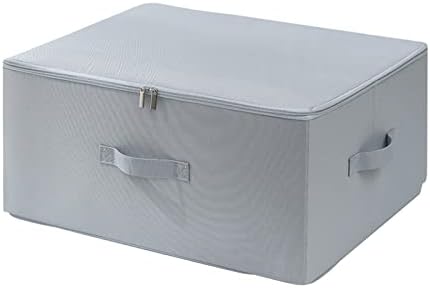 Caixa de armazenamento com zíper dobrável da AUFMer, caixas de armazenamento de roupas de tecido, bolsa de armazenamento