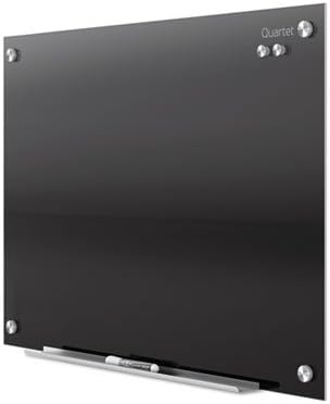 Placa de marcador magnético de vidro preto infinito, 72 x 48
