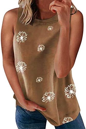 Miashui atlético no pescoço tops para mulheres tops fit tank pescoço sem mangas moda redonda redonda casual pullover feminino top