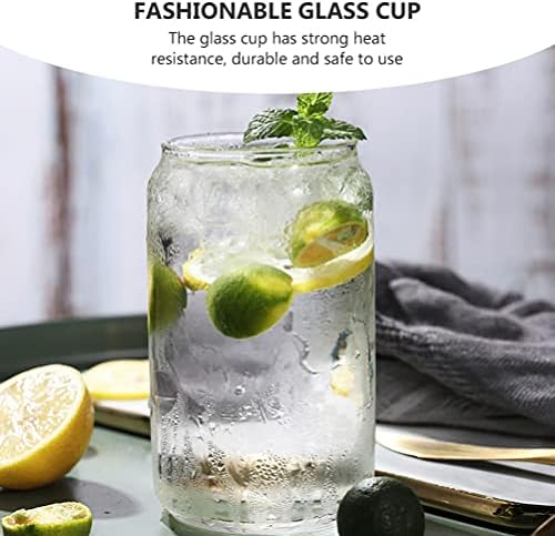 Hemoton Glass Beverage Cup Highball Bebola de bebida com palha de 350 ml de cristal bebendo copos decorativos de bebida