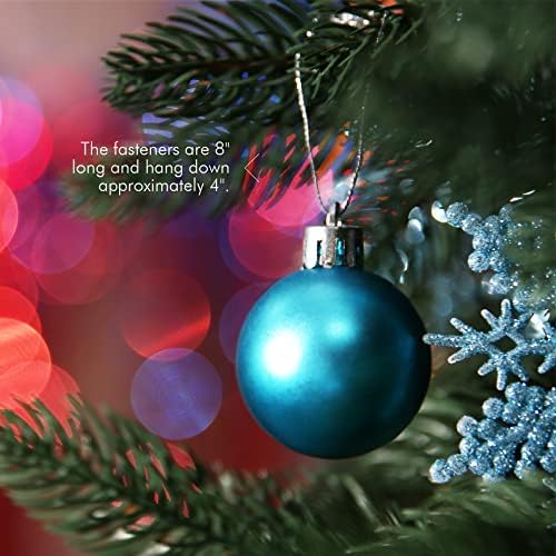 R'nd Toys Ganchos de ornamentos de Natal - Árvore de Natal Easy Snap Afrigando os ganchos de ornamentos de decoração metálica para pendurar decorações de árvores de Natal - pacote de 200