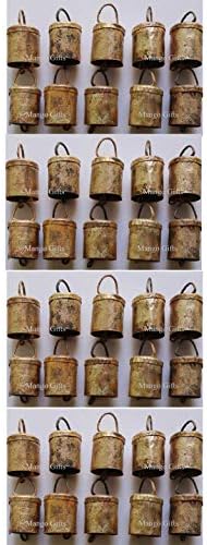 Sinos de lata indianos vintage sinos rústicos rústico jingle jingle bells artesanato de árvore de natal 100 pcs
