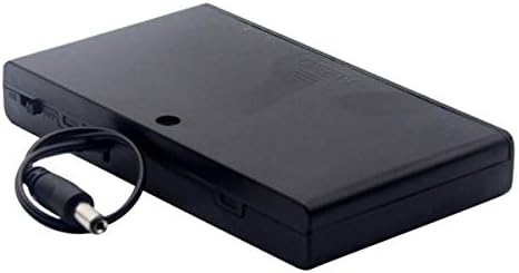 8 Aa Battery Striter, 8 x 1,5V AA Caixa de caixa da bateria 12V com capa On/Off Switch e conector masculino DC 5.5x2.1mm