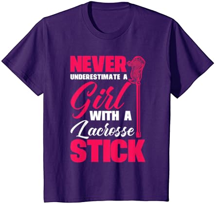 Jogador de lacrosse engraçado Uma garota com uma camiseta de lacrosse