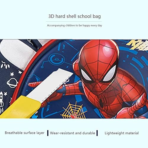 Fengjinruhua Cool 3D Hard Caso Spider Children School Bag dos meninos Meninos de mochila leve à prova d'água