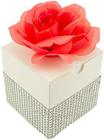 Adorox 50 pacote 4 x 4 x 4 polegadas Kraft Boxes Caixa de presente de papelão com tampas para o casamento de aniversário