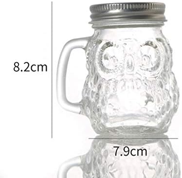 Recipientes de vidro de cabilock Recipientes de vidro 4pcs bebendo canecas com alças copos de smoothie com copo de metal Condado de