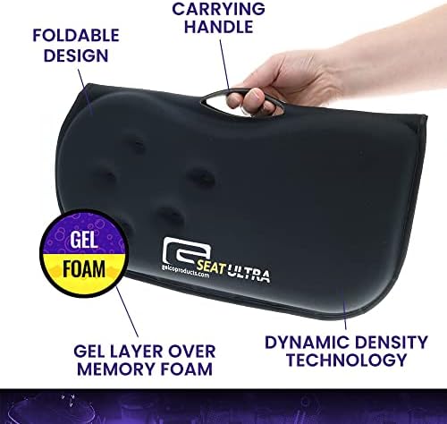 GSEAT Ultra Ortopedic Gel and Foam Seat Almofada - Para Coccyx, costas, cocô, próstata, pós -natal e ciática dor/desconforto - escritório,