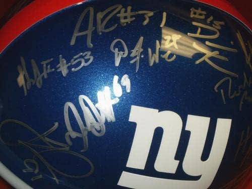 2011 New York Giants autografou o Super Bowl 46 FS Capacete Eli Cruz 26 Assinado JSA - Capacetes NFL autografados