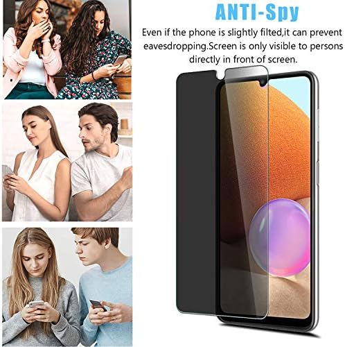 ANBEL Design ANBZSIGN [2 pacote] Samsung Galaxy A32 4G Protetor de tela de privacidade de 6,4 polegadas, vidro anti-Spy 9H Duridade