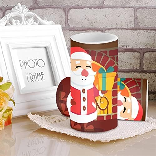 Dolyues Papai Noel Print LED Candles Decoration Home Decoration Christmas Party Remote Timer