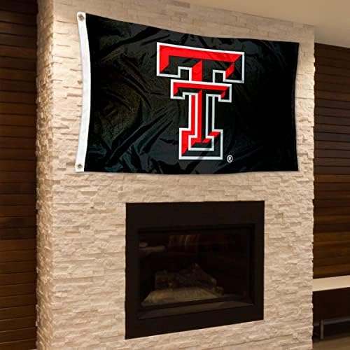 Texas Tech Red Reders Small 2'x3 'bandeira e conjunto de bandeira dos EUA 3x5