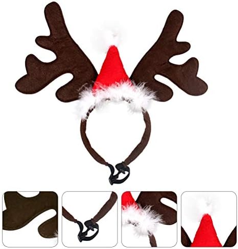 Kesyoo Christmas Antlers Hair Hoop Dog Cat Decorativo Decoração de festa de festa