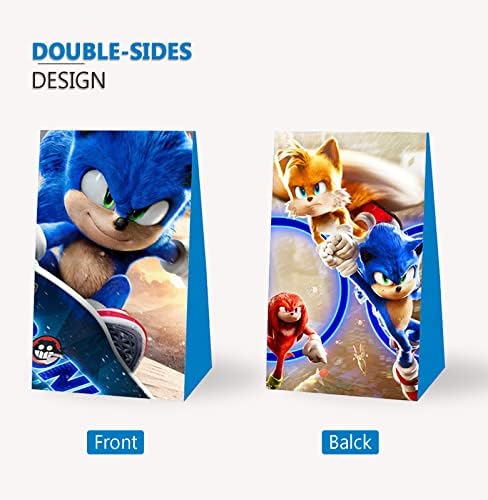 16 Pacote Sonic Birthday Party Gift Bags-16 Diferentes padrões de ambos