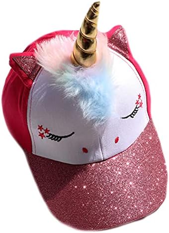 Garotas Unicórnio Glitter Baseball Hats de Baseball Capt de Capt de Caminhão Sol Ajustável Capéu para meninos Criança Criança