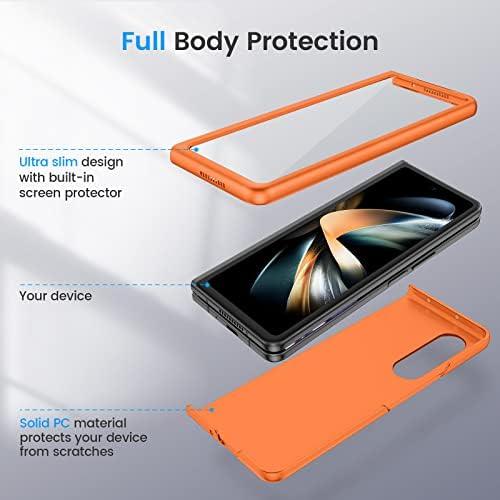 Estojo de corpo inteiro ruky para galáxia z dobra 4, protetor de tela embutida PC HARD HURTRA SLIM SLIM ANTI-RATRAÇÕES